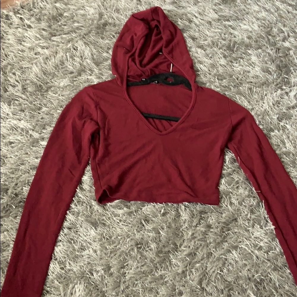 Red velvet crop top